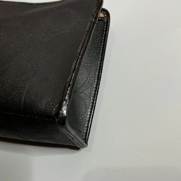 CHRISTIAN DIOR VINTAGE BLACK MONOGRAM CANVAS CLUTCH - Picture 3 of 16